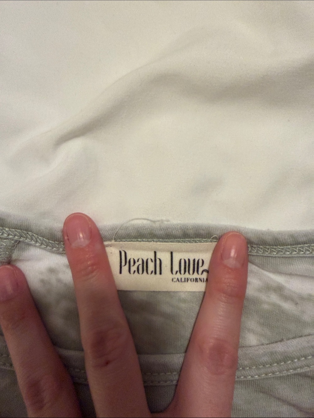 Peach Love California Light Green Cropped Long-Sleeve Top - Picture 2 of 4